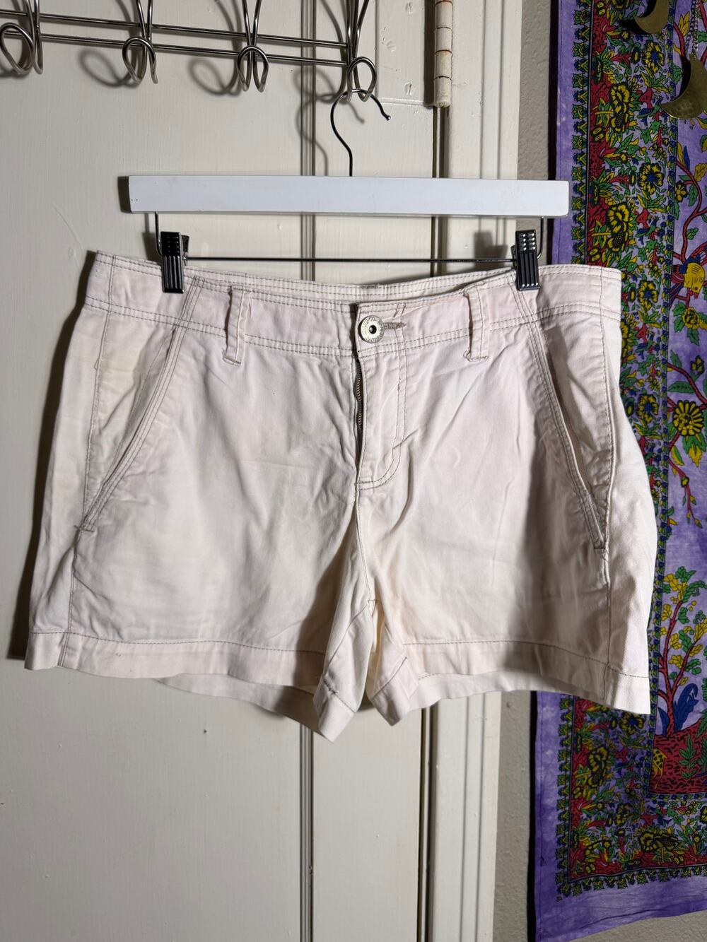Faded Glory Light Beige Utility Shorts Size 8